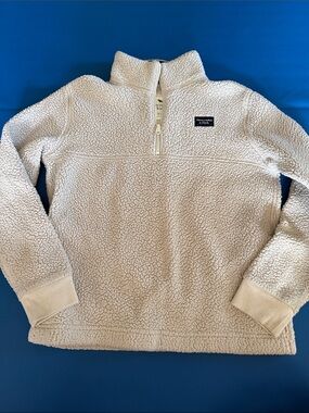 abercrombie kids Cream Sherpa Half-Zip Pullover
